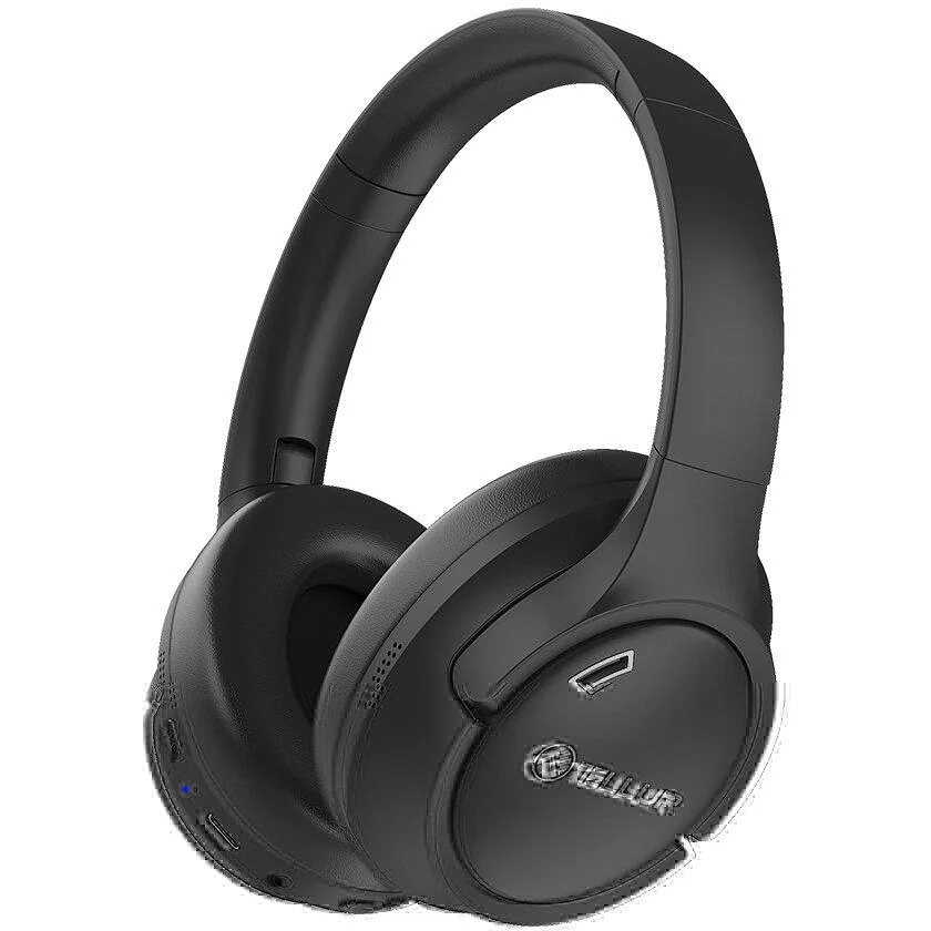 Casti Over-ear Tellur Vibe, Wireless, Noise-canceling, Negru Tellur