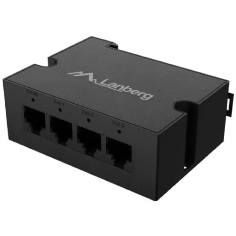 Switch Lanberg DIN-GE4-BT-90W, 4 porturi 1000BASE-T, Unmanaged, maxiumum network link speed 1 Gbps, chipset Airoha AN8855HN, standar PoE 802.3at, 802.3af, 802.3bt Lanberg