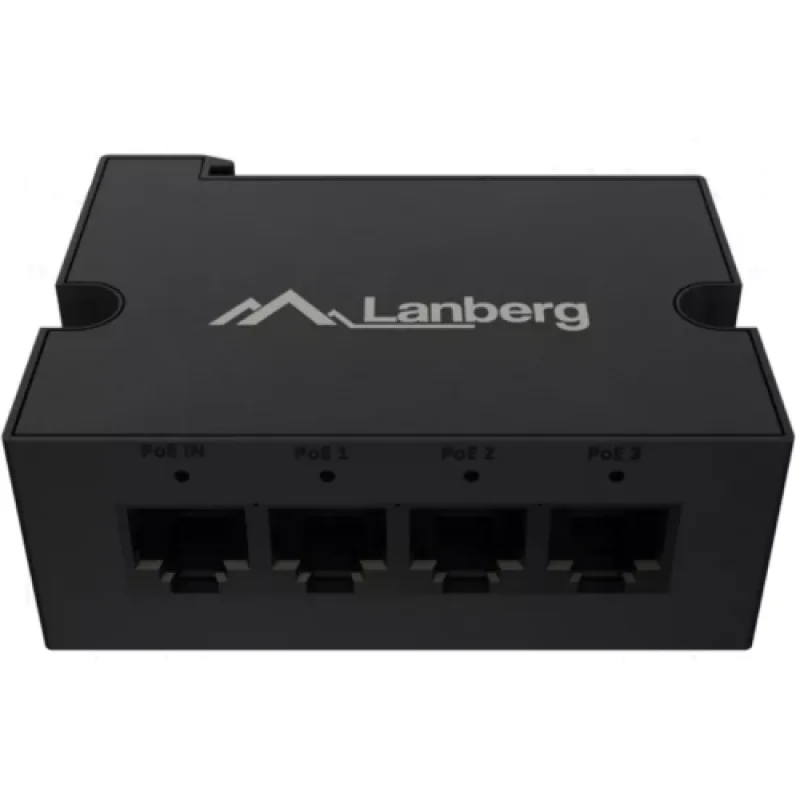 Switch Lanberg DIN-FE4-AT-30W, 4 porturi 1000BASE-T PoE+, Unmanaged, maxiumum network link speed 100 Mbps, chipset Realtek - RTL8305NB, standar PoE 802.3at, 802.3af Lanberg