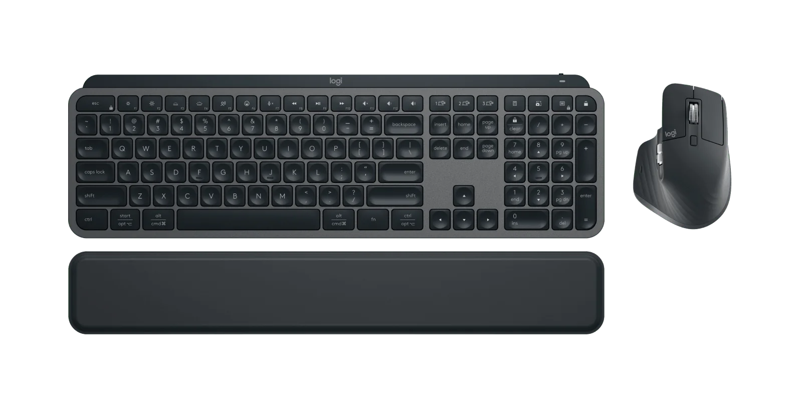 MX Mechanical Wireless Illuminated Performance Keyboard - GRAPHITE - (US) INTL - 2.4GHZ/BT - N/A - EMEA - TACTILE Logitech