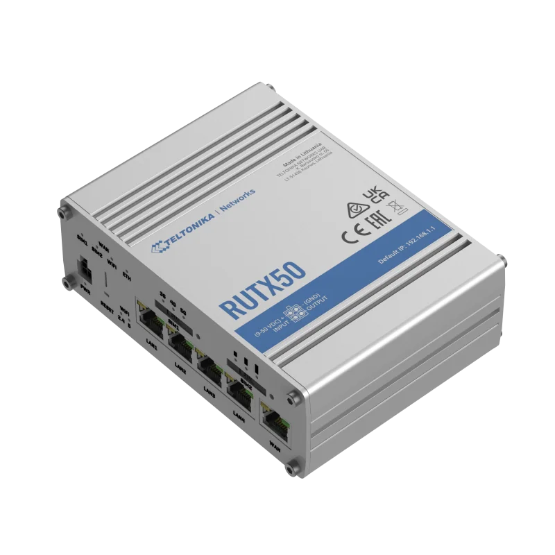 RUTX50 DUAL SIM 5G/4G/LTE router Teltonika Networks