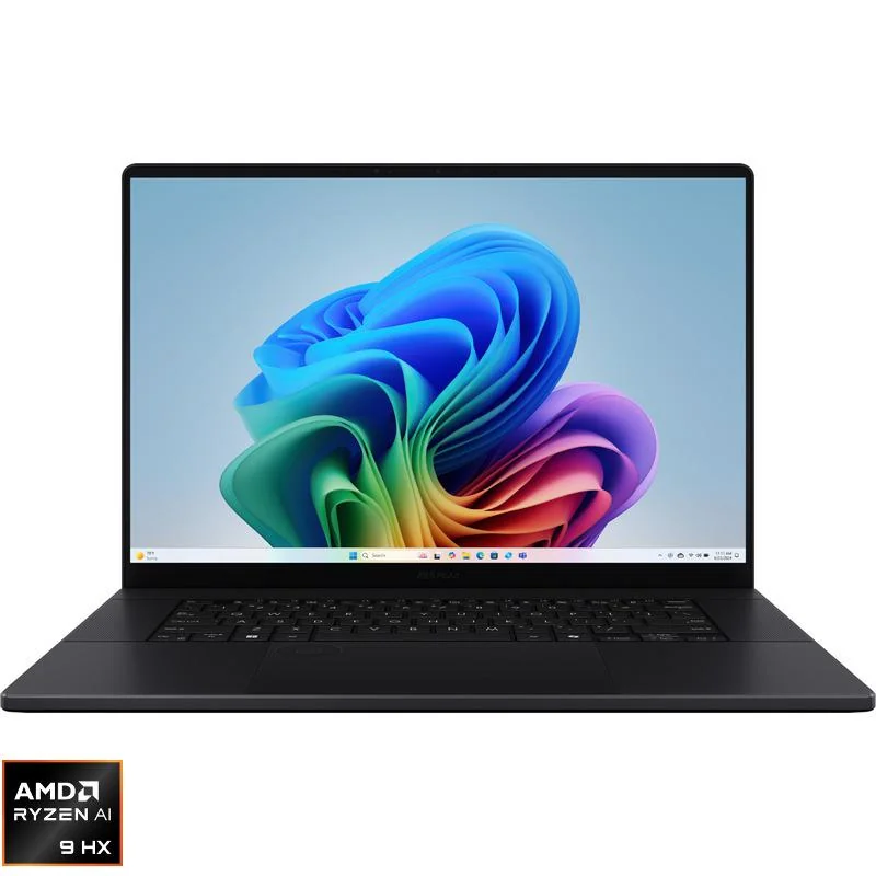 Laptop Consumer ASUS ProArt P16 H7606WM, cu procesor Ryzen AI 9 370, 16'' OLED, 32 GB LPDDR5x, 2 TB, NVIDIA, 8GB GDDR7, Windows 11 Pro, 2 ani Garantie ASUS