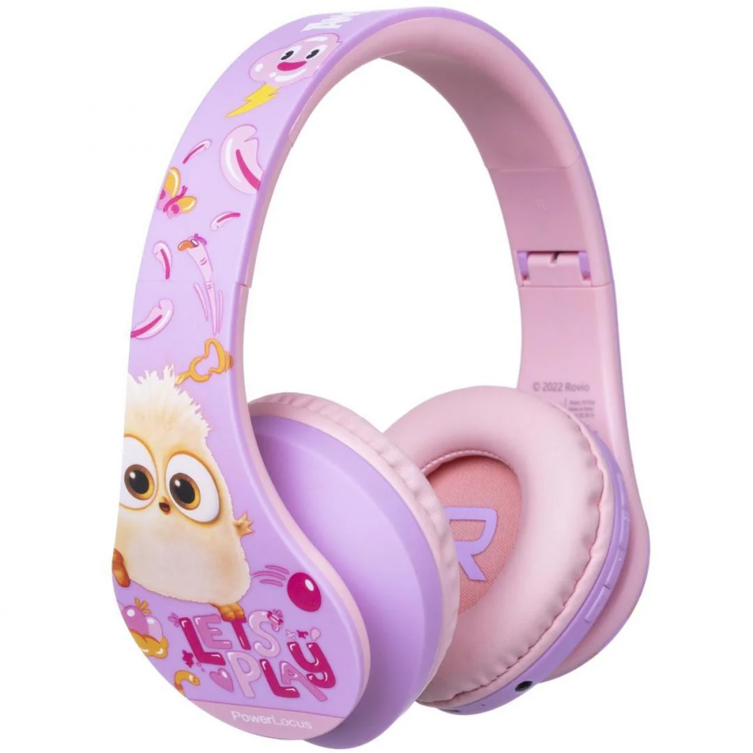 Casti Head-band POWERLOCUS P2 Angry Birds Pink, Wireless, Roz Powerlocus