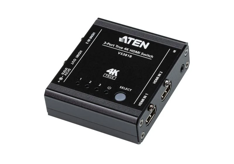 Switch 4K HDMI ATEN VS381B; rezolutie maxima 4096 x 2160 Video ATEN