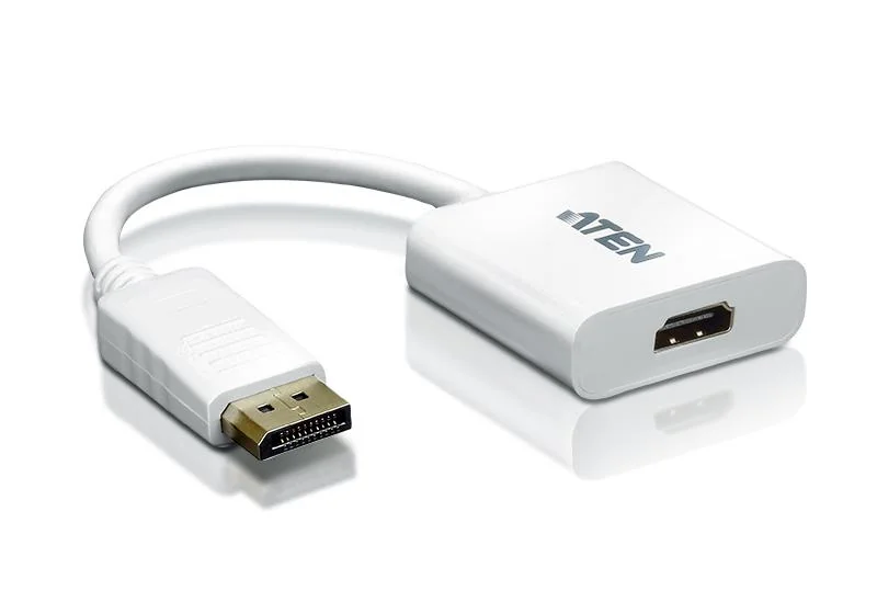 Adaptor ATEN VC985-AT. Conector 1: DisplayPort, Conector 2: HDMI, Conector 1 gen: Tată. Greutate: 35 g, Lățime: 45 mm, Adâncime: 180 mm. Lăţime de ambalaj: 19 mm, Adâncimea de ambalaj: 120 mm, Înălţime de ambalaj: 212 mm. Cantitate per ambalaj: 1 buc.. ATEN