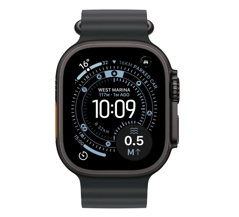 Apple Watch Ultra 3 GPS + Cellular 49mm Black Titanium Case with Black Ocean Band