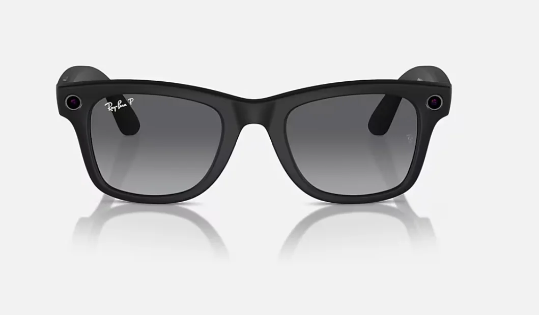 Ray-Ban Meta Wayfarer AI Glasses Matte Black/Polar Gradient Graphite Rayban