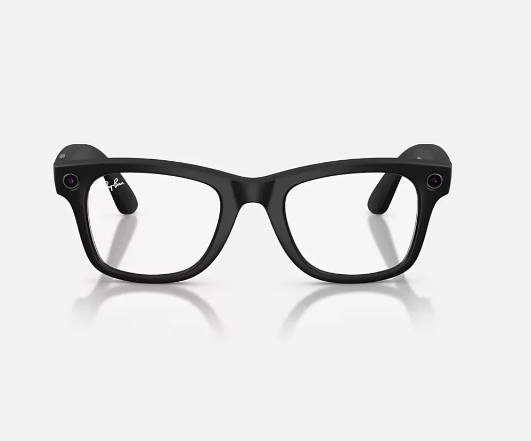 ORW4012 META WAYFARER High Bridge Fit - Matte Black - Clear Gen 2 Rayban