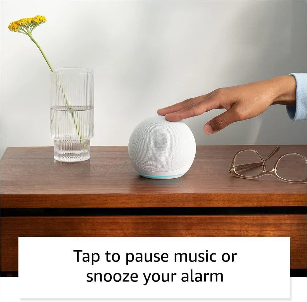 Boxa inteligenta Amazon Echo Dot 5 (2022), Control Voce Alexa, Bluetooth, Wi-Fi, Glacier White Amazon