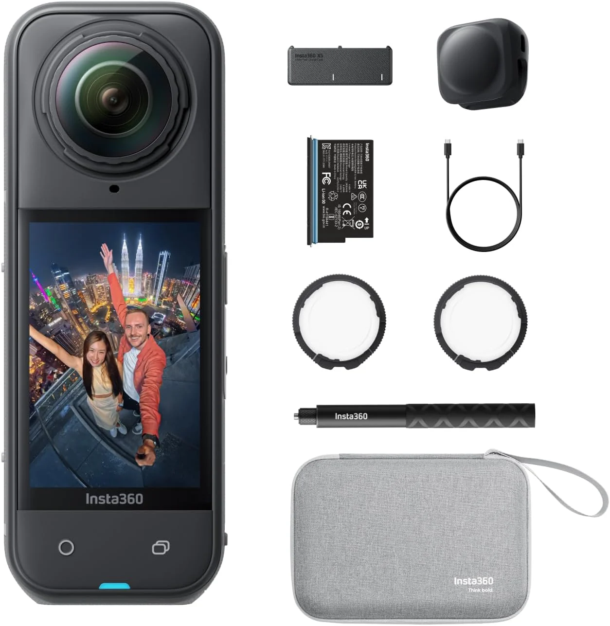 Insta360 X5. HD type: 8K Ultra HD, Maximum video resolution: 7680 x 3840 pixels, Maximum frame rate: 120 fps. Total megapixels: 72 MP, Optical sensor size: 25.4 / 1.28 mm (1 / 1.28"), Maximum image resolution: 11904 x 5952 pixels. Field of view (FOV)