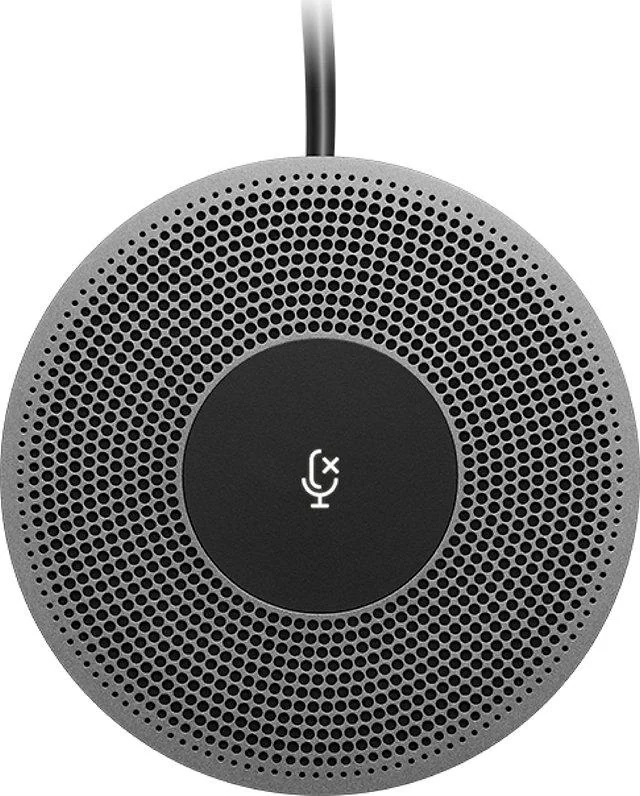 Microfon conferinta Logitech pt. MeetUp, dimensiuni 13.4 mm x 83 mm x 83 mm, cablu 6m, negru/gri Logitech