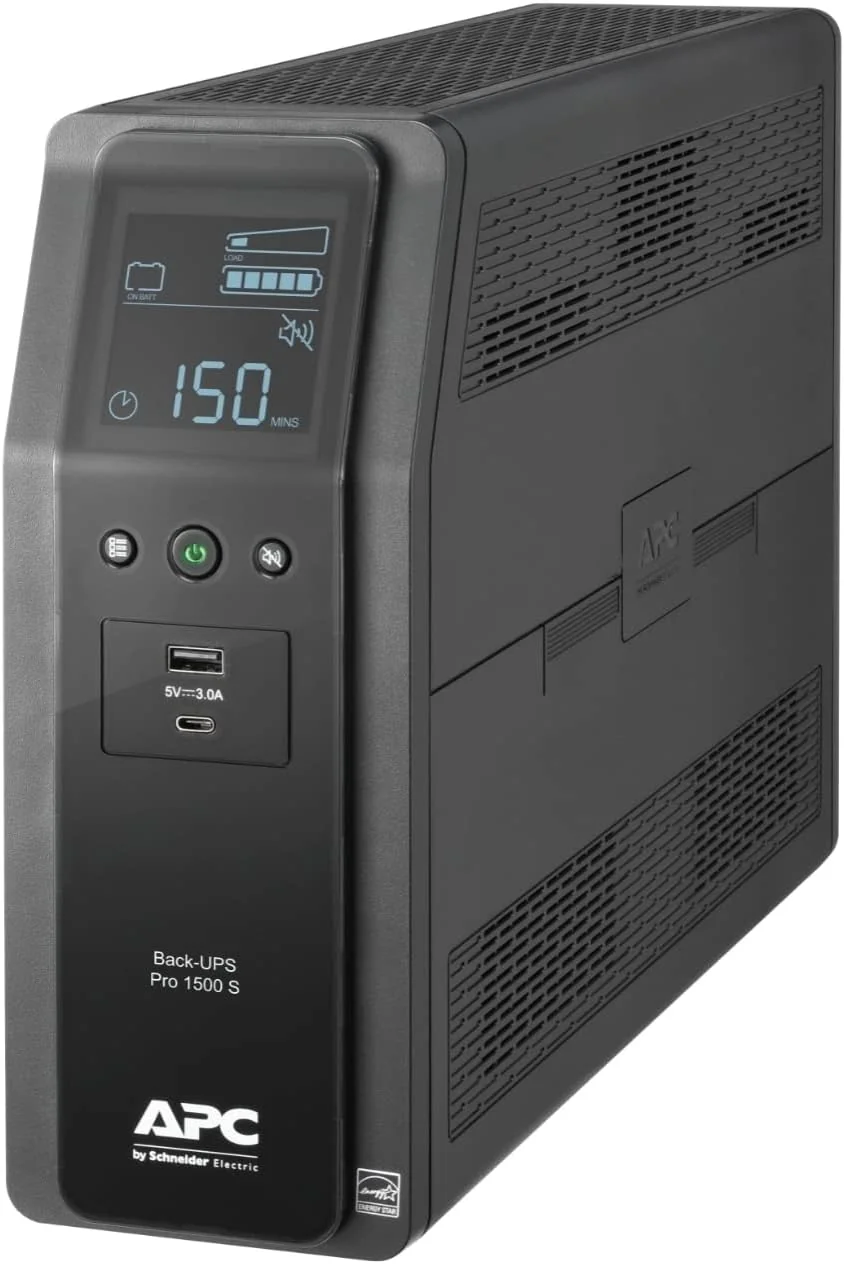 APC Back-UPS Pro UPS tower RGB lights AC 230V 1320Watt 2200VA 1-phase output connectors 6 Black midnight