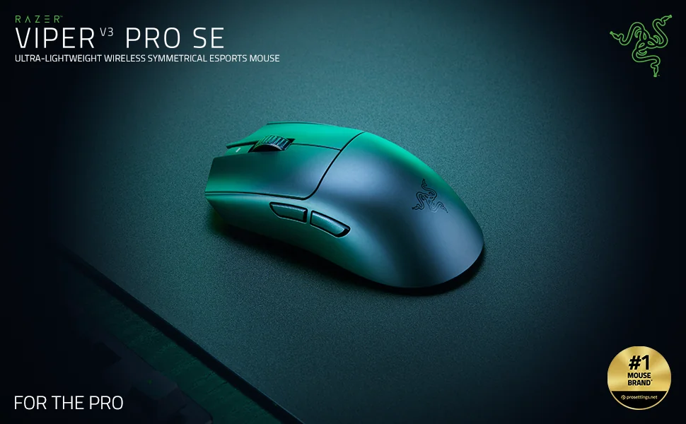 Mouse Razer Viper V3 Pro SE, 54 g Ultra-Lightweight Design, rezolutie 35000 DPI, 6 programabile, polling rate 8000, negru