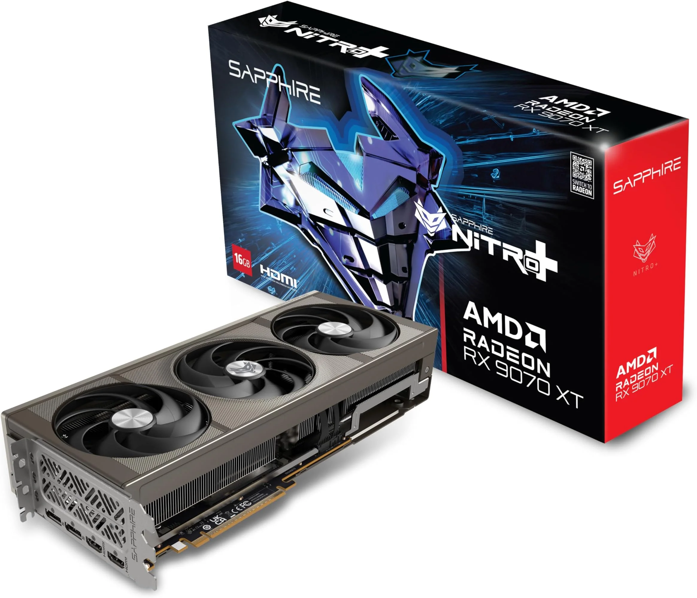 Placa video Sapphire PULSE AMD RADEON RX9070 GRE OC 12GB