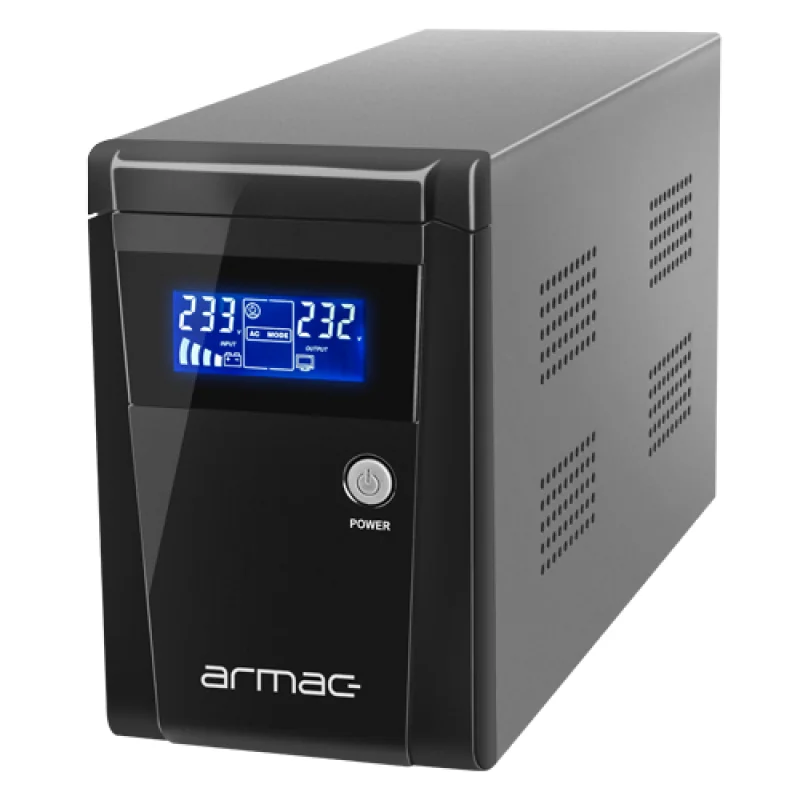 UPS ARMAC OFFICE O/1000F/LCD LINE-INTERACTIVE 1000VA 3X SCHUKO OUTLETS USB-B LCD METAL CASE Armac