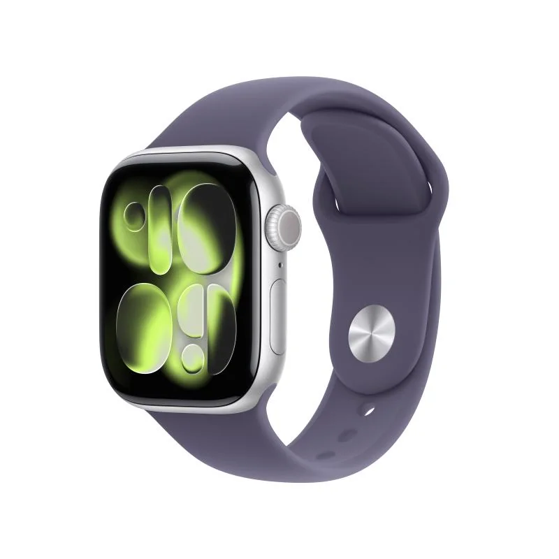 Apple Watch Series 11 GPS 42mm Silver Aluminium Case with Purple Fog Sport Band - M/L