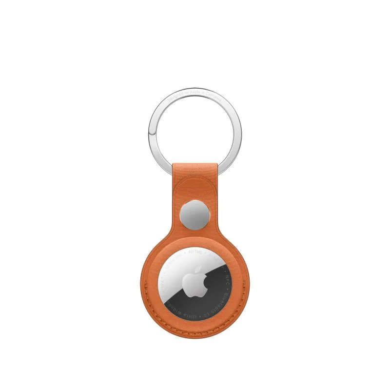 AirTag FineWoven Key Ring - Fox Orange Apple