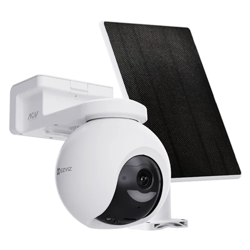 Camera IP PT Wi-Fi6 + Panou solar 5W, 8MP, baterie 10.400 mAh, Audio, IR 15m, Color 24/7 - EZVIZ CS-HB8/SP(4K) Ezviz