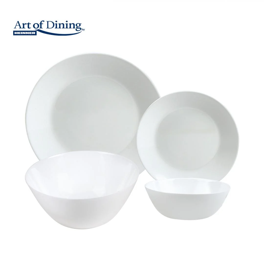 SERVICIU MASA DIN OPAL ALB 19 PIESE, ARIANA, ART OF DINING Heinner