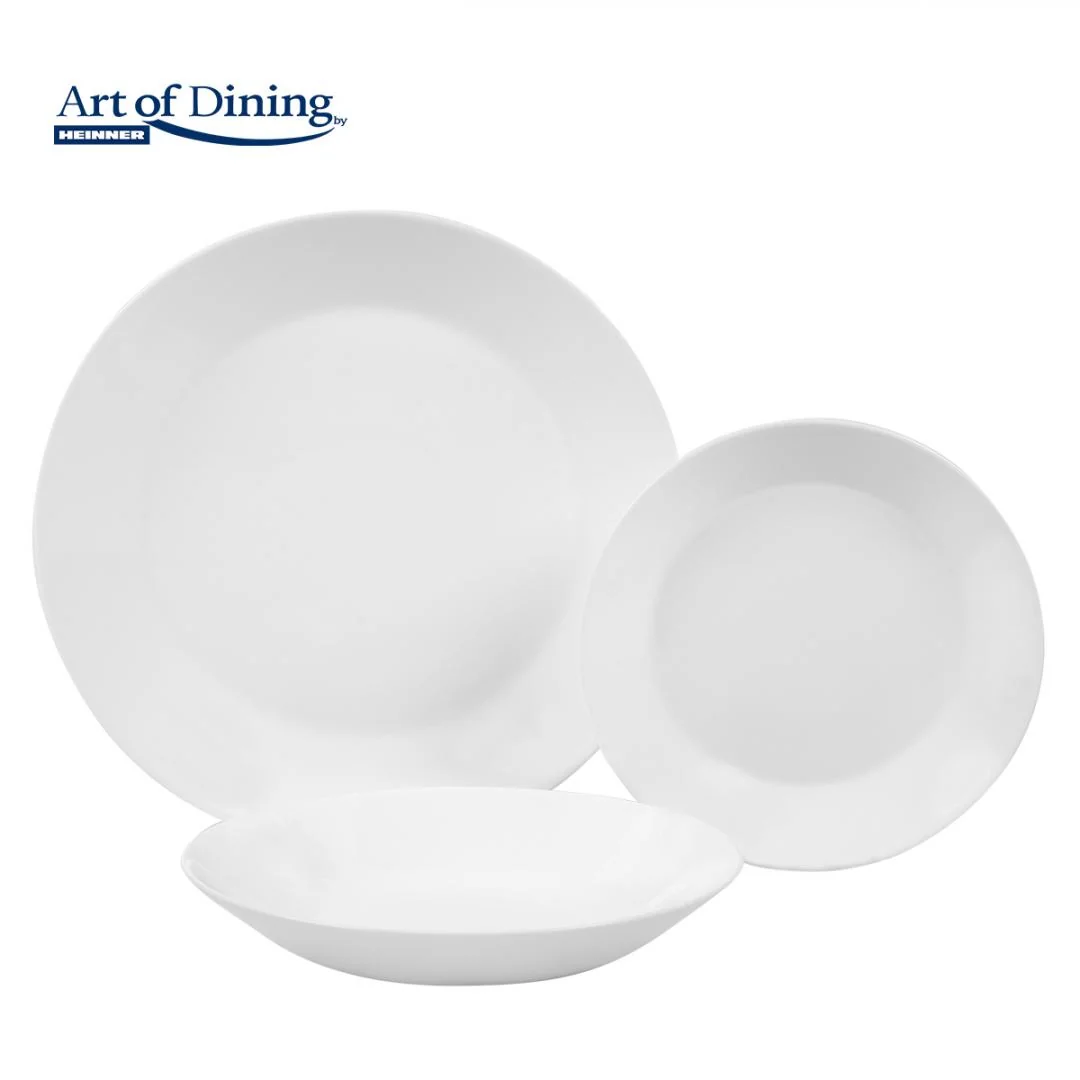 SERVICIU MASA DIN OPAL ALB 18 PIESE, ELYA, ART OF DINING Heinner