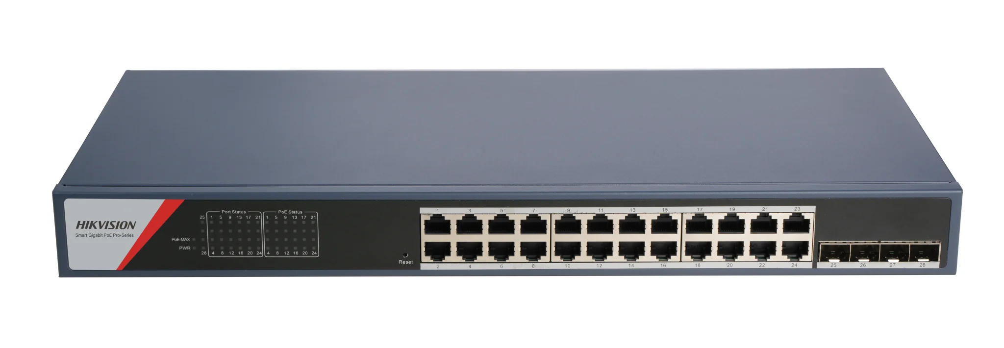 HK SWITCH POE 24 PORTURI SMART MANAGED DS-3E1528P-SI-24P4F Hikvision