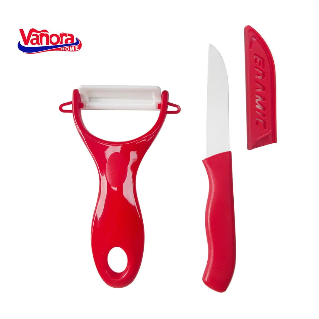 SET CUTIT 7CM+CURATATOR CERAMIC 13x7.6CM (mix 3 culori in bax - 4 rosii, 4 verzi, 4 negre) Vanora