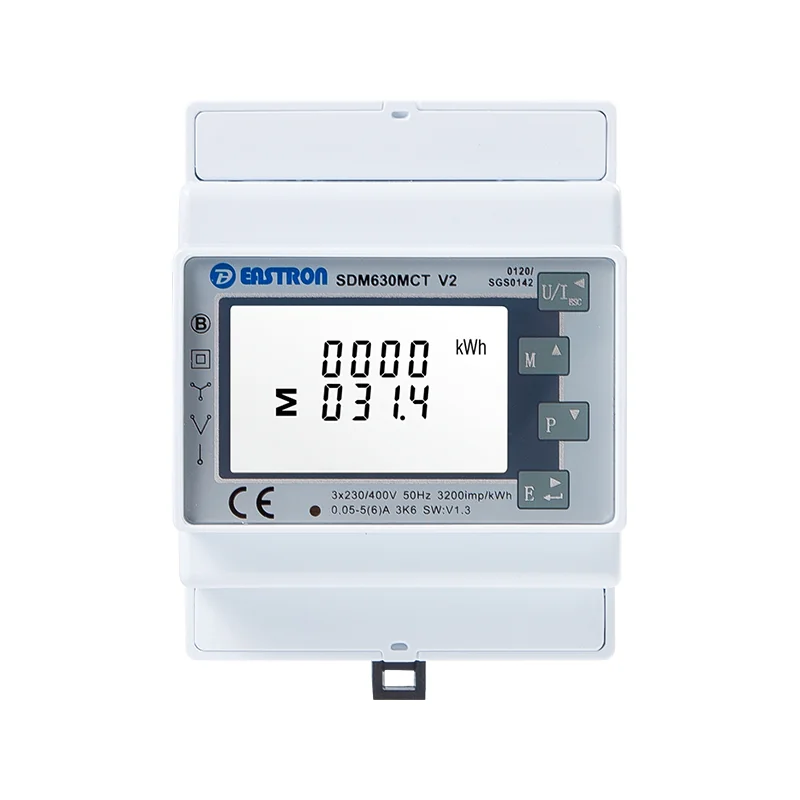 EASTRON SDM630MCT V2, w/ PV mode, incl. CTs. 3p (L1,L2,L3,N), 3x230/400V, Modbus,9600bps, incl. 3pcs ESCT-T24 250A/1A, with PV mode for phase-balanced energy flow calculation Solplanet