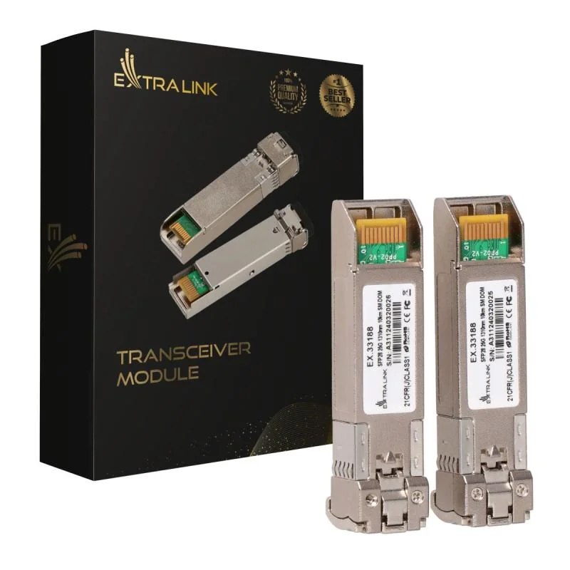 SFP28 25G 2-Pack SFP28 Module 25Gbps LC/UPC Duplex 1310nm 10km single mode DOM Extralink
