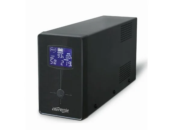 UPS with AVR Line-Interactive 650VA 2xIEC 1xSchuko 230V OUT LCD Intelligent surge-overload- and short-circuit protection Gembird