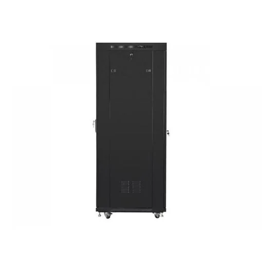 free standing rack 19inch cabinet 37U 600x800 glass door LCD flat pack black Lanberg