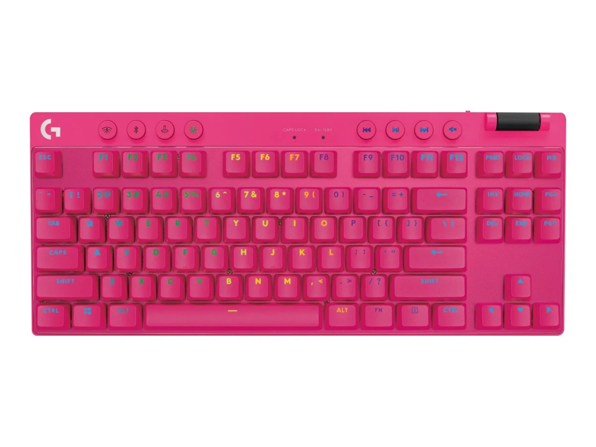 G PRO X TKL LIGHTSPEED Gaming Keyboard - MAGENTA - (US) INTL - 2.4GHZ/BT - N/A - EMEA28-935 - TACTILE Logitech