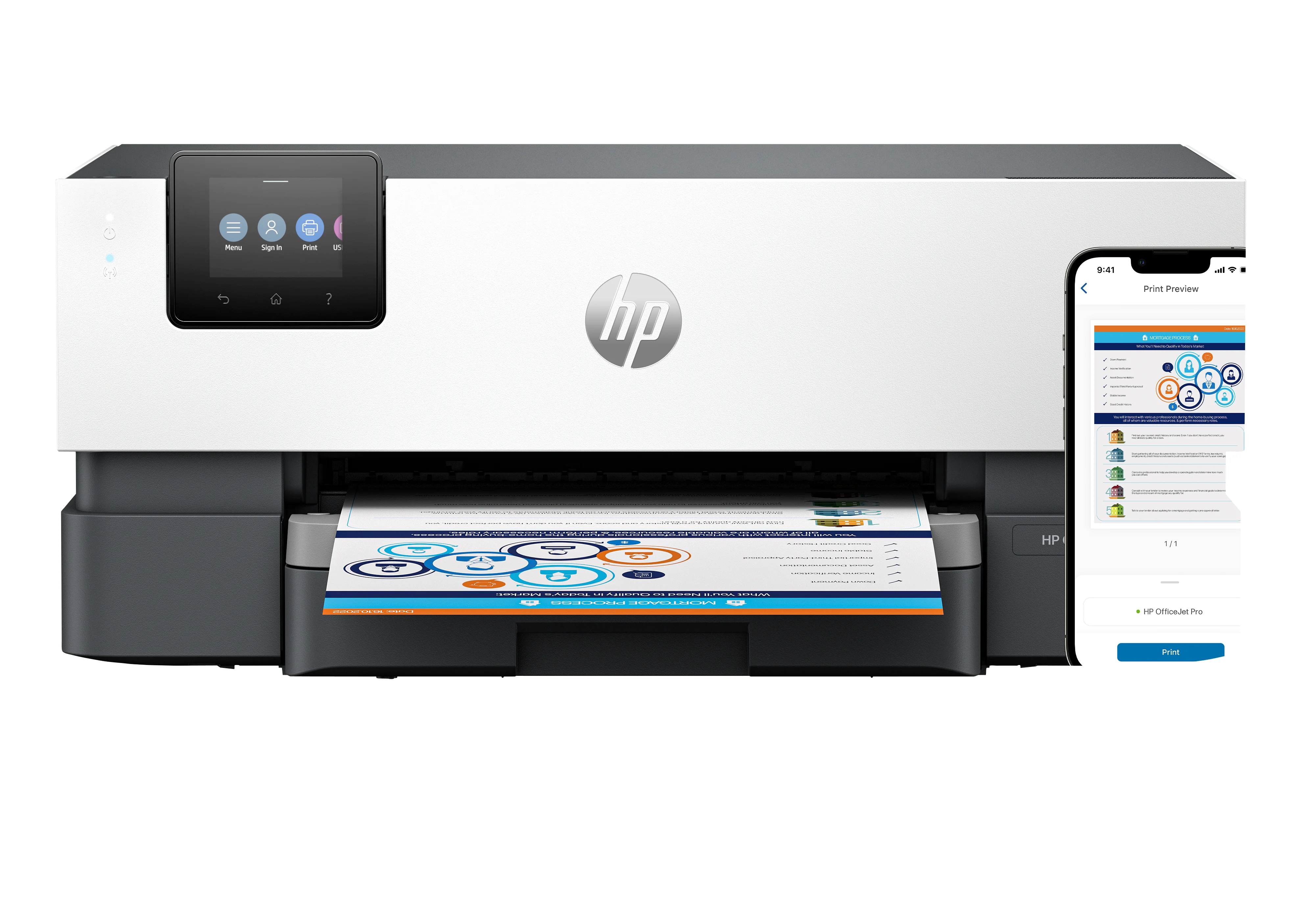 OfficeJet Pro 9110b color up to 25ppm Printer HP