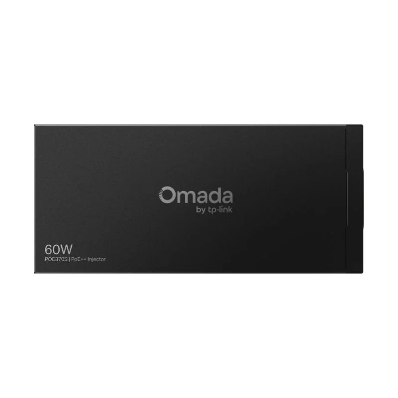 Omada 10G PoE++ Injector Adapter PORT: 1× 10Gbps PoE Port, 1× 10Gbps Non-PoE Port SPEC: 802.3bt/at/af Compliant, 60 W PoE Power, Data and Power Carried over the same cable, Steel Case TP-Link