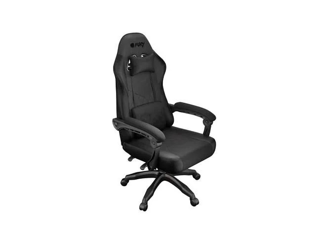 Scaun gaming FURY SHINAI S2, material piele ecologica+fabric, reglabil pe inaltime, greutate maxima suportata 120 kg, inaltime scaun reglabil 42 - 49 cm, spatar ajustabil 135°, dimensiuni roti 51mm, echipat cu piston cu gaz clasa 3, negru Fury