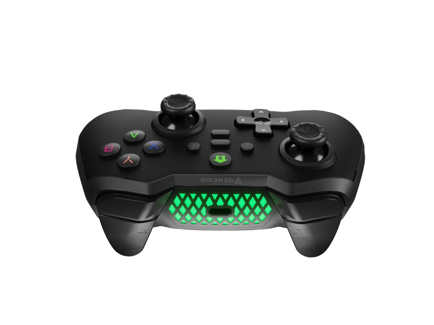 Controller wireless Genesis Mangan 400, tip Analog/Digital, interfata USB, bluetooth, numar butoane 19, lungime cablu 200 cm, acumulator 000 mAh, compatibilitate Android, iOS, MAC, Windows 10,11,7,8, negru Genesis