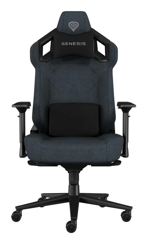 Scaun gaming Genesis Nitro 800, material textil, reglabil pe inaltime, greutate maxima suportata 150 kg, inaltime scaun reglabil 47 - 53 cm, spatar ajustabil 135°, dimensiuni roti 60mm, echipat cu piston cu gaz clasa 4, manere 4D, negru Genesis