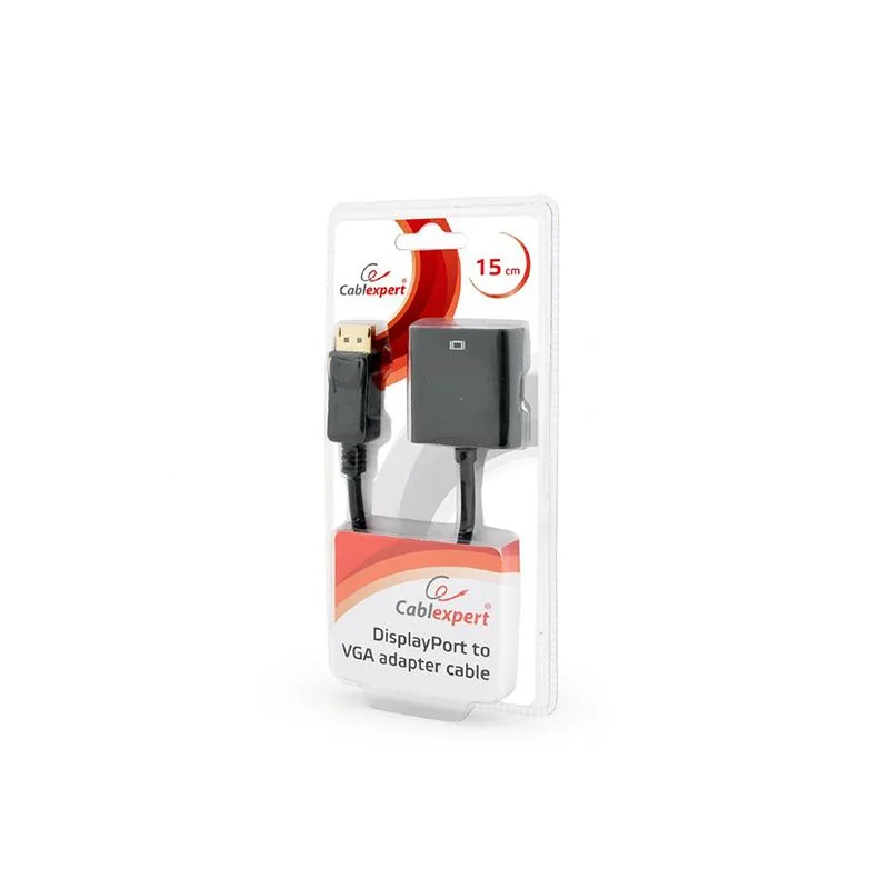 adapter displayport 1.1 VGA on cable black blister Gembird