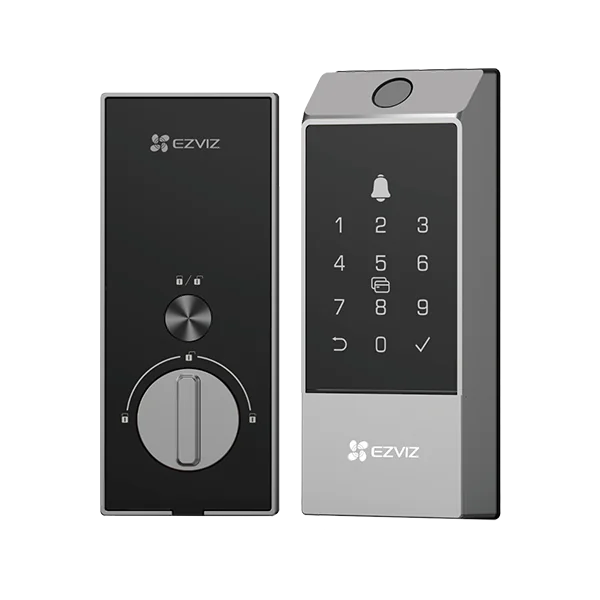 INCUIETOARE INTELIGENTA EZVIZ DL04 PRO, Comunicare: EZVIZ Connect 2.4G Wi-Fi, Putere de lucru: 4 Baterii AA Alkaline, Temp de functionare: 25 °C to 55 °C, Dimensiuni: Panou frontal: 160 × 67 × 25 mm, Panoul din spate: 166 × 70 × 28,5 mm. Ezviz