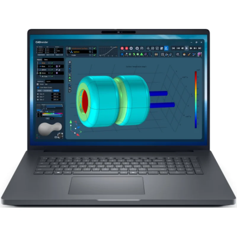 Laptop Workstation Dell Pro Max 18 Plus, cu procesor Intel Core Ultra 7 265HX, 18'' IPS, 32 GB DDR5, 512 GB, NVIDIA RTX PRO 1000 8GB GDDR7, Linux, 3 ani Garantie Dell