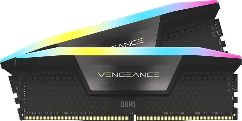 Memorie RAM CORSAIR Vengeance RGB Black 32GB (2x16) DDR5 5200MHz CL40 Dual Channel Kit, 1.25V, XMP 3.0 Corsair