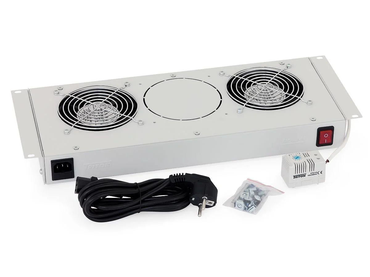 PANOU VENTILATIE 2X TERMOST NEGRU Triton