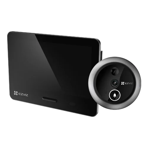 Vizor electronic smart, Wi-Fi, 4K, monitor tactil 5.5', sonerie, audio, acumulator 7100 mAh - EZVIZ CS-EP4-Sliver Ezviz