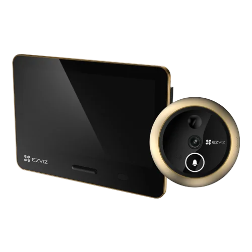 Vizor electronic smart, Wi-Fi, 4K, monitor tactil 5.5', sonerie, audio, acumulator 7100 mAh, Auriu - EZVIZ CS-EP4-Gold Ezviz