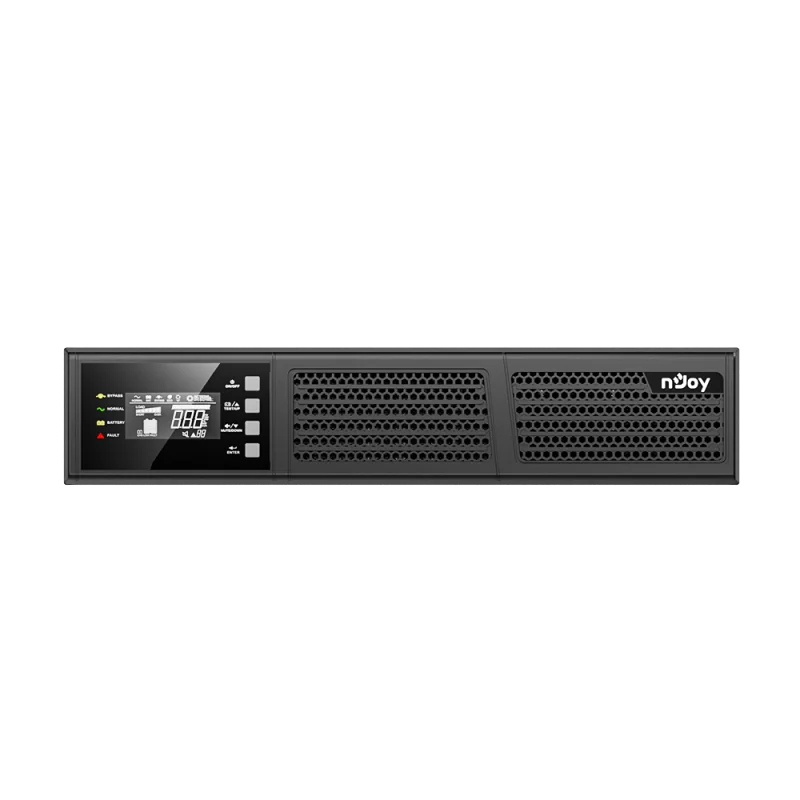 UPS nJoy Runa 1K, 1000VA/900W, online, dubla conversie, rackabil 2U, ecran LCD, conectori de iesire 4 x IEC-320 C13, 2 x GPL09122L incluse nJoy
