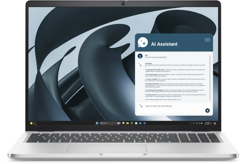 Laptop Business DELL Pro 16 Plus, cu procesor Ryzen AI 5 340, 16'' IPS, 16 GB LPDDR5x, 512 GB SSD, AMD Radeon 840M, Windows 11 Pro