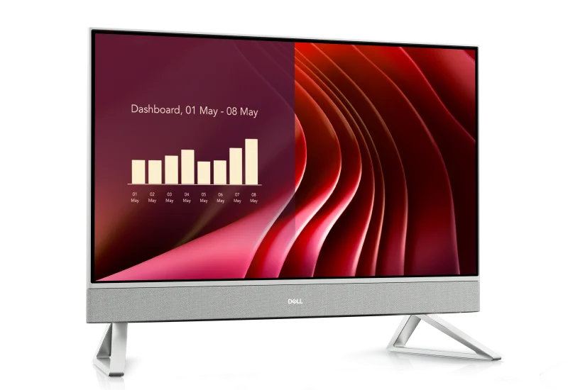 DELL All-In-One EC24250, 23.8-inch FHD (1920 x 1080) Anti-Glare Narrow Border AIT Infinity Non Touch Display, 5MP, IR, Tilt Camera (White), Intel(R) Core(TM) 7 processor 150U (12MB cache, 10 cores, 12 threads, up to 5.4 GHz), Intel(R) Graphics, 16GB,