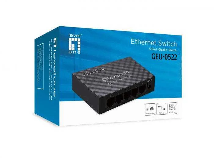NET SWITCH 5PORT 10/100/1000M/GEU-0522 LEVELONE Levelone
