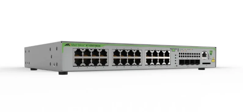 NET SWITCH 16PORT 10/100/1000T/+2SFP AT-GS970M/18PS-50 ALLIED Allied