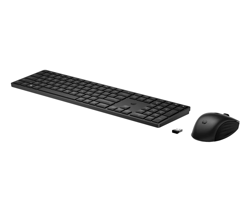 HP 655 Wireless Mouse and Keyboard Combo, Culoare: Negru, Dimensiuni: 428,22 x 115,47 x 18,06 mm (tastatură); 120,28 x 69,95 x 41,39 mm (mouse), Greutate: 0,4 kg (tastatură); 0,08 kg (mouse), Garantie 1 an