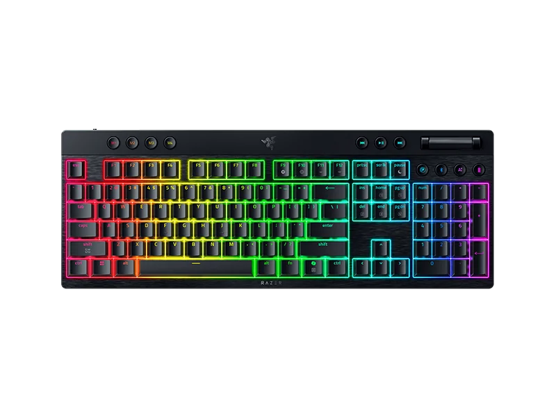 Tastatura mecanica wireless Razer Blackwidow V4 Low profile HyperSpeed, switch Razer™ Low-profile Mechanical Switches (Yellow Linear Switch), 110 taste, iluminare Razer™ Chroma RGB, negru